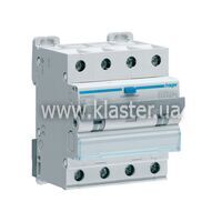 Дифференциальный автомат Hager 4P 6kA C-40A 30mA (ADM490C)