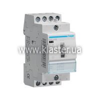 Контактор Hager з ручним керуванням 25A, 2НВ+2НЗ, 230В (ERC427)