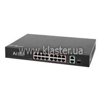Коммутатор сетевой GreenVision POE GV-010-D-16+2 PG+1 SFP
